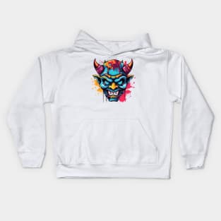 Japanese Oni Graffiti Kids Hoodie